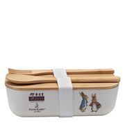 Bamboo Fiber Lunch Box with Cutlery (White)