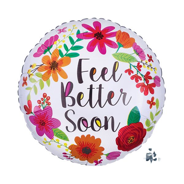 Feel Better Soon Floral Balloon