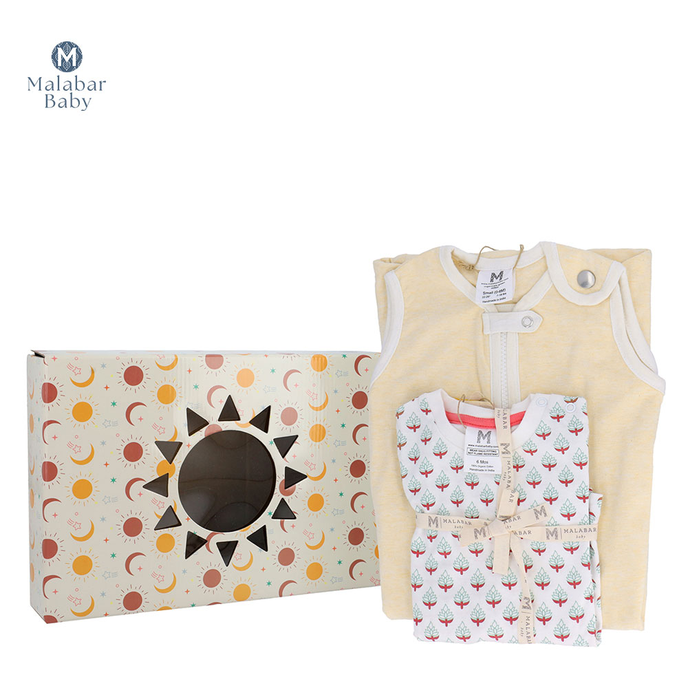 2 in 1 Cotton Knit Pyjamas Set (Honey Suckle + Miami)