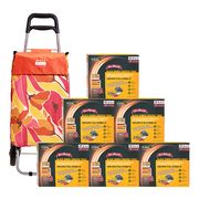 BB Essence of ChickenBlack Boned Chicken Tonic With American Ginseng Set with Shopping Trolley Bag (Red)