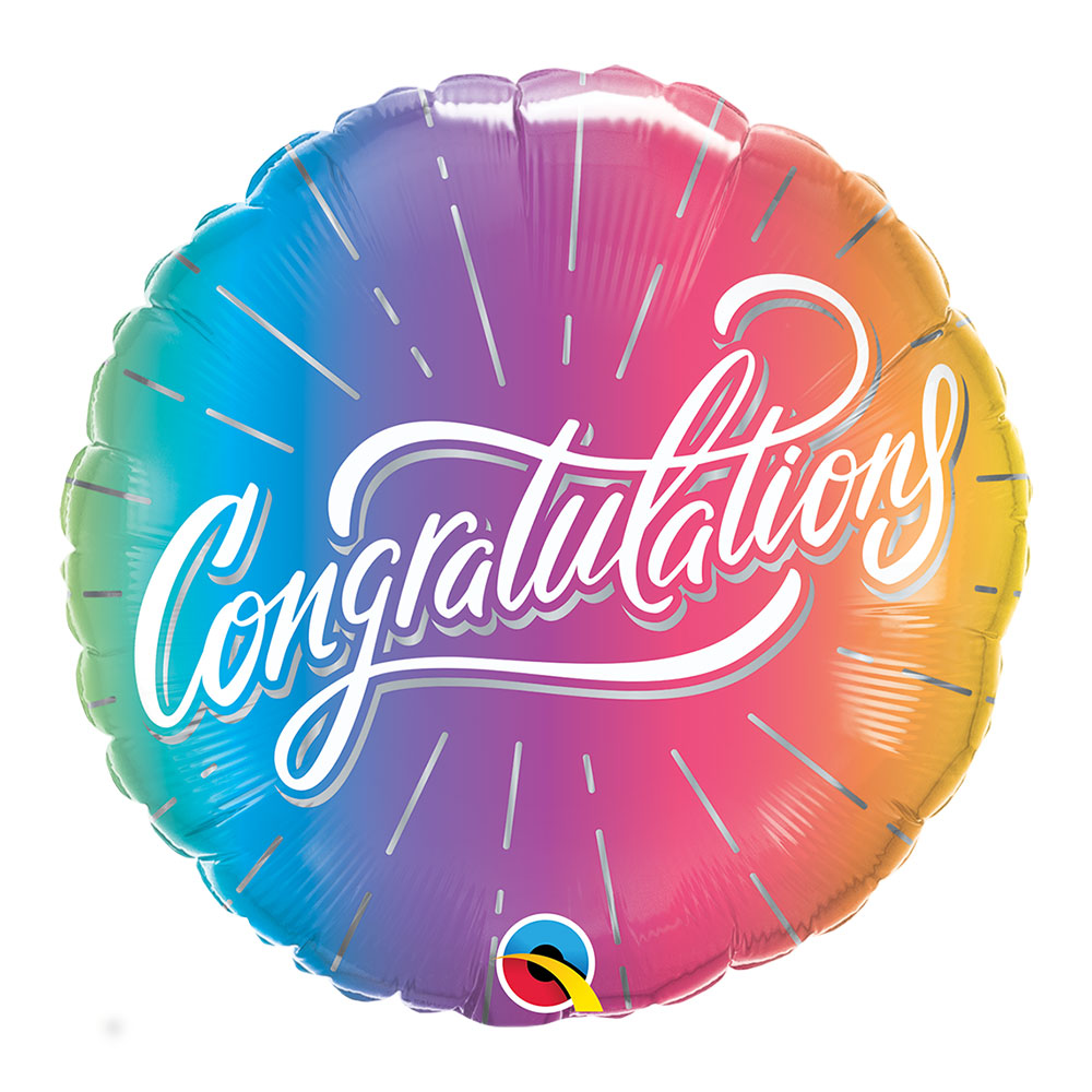 Congratulations Ombre Balloon