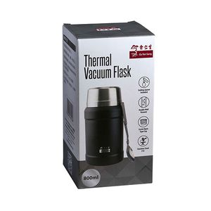 Thermal Flask with Spoon (Black)