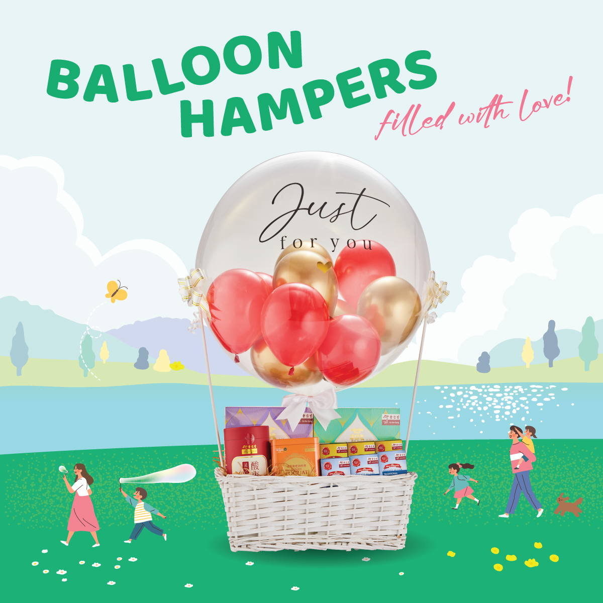 Just For You Bubble Balloon Hamper (Expiry Date: Oct 2025)