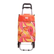 Shopping Trolley Bag Leaves Red