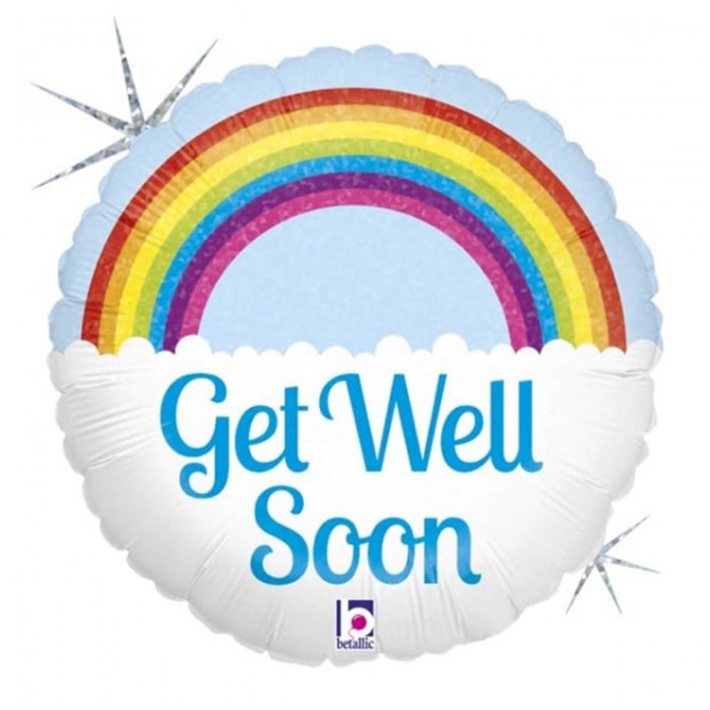 Get Well Soon Rainbow Balloon
