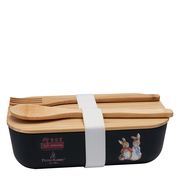 Bamboo Fiber Lunch Box with Cutlery (Black)