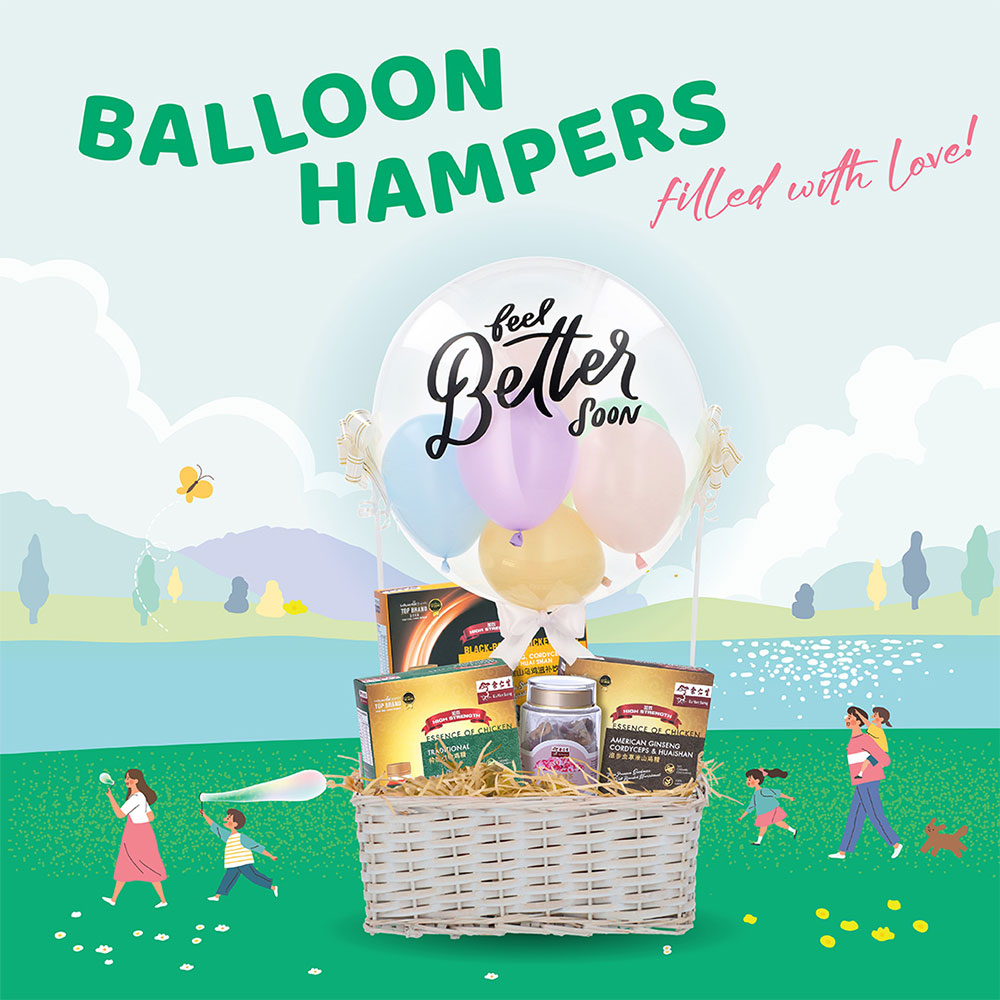 Feel Better Soon Bubble Balloon Hamper