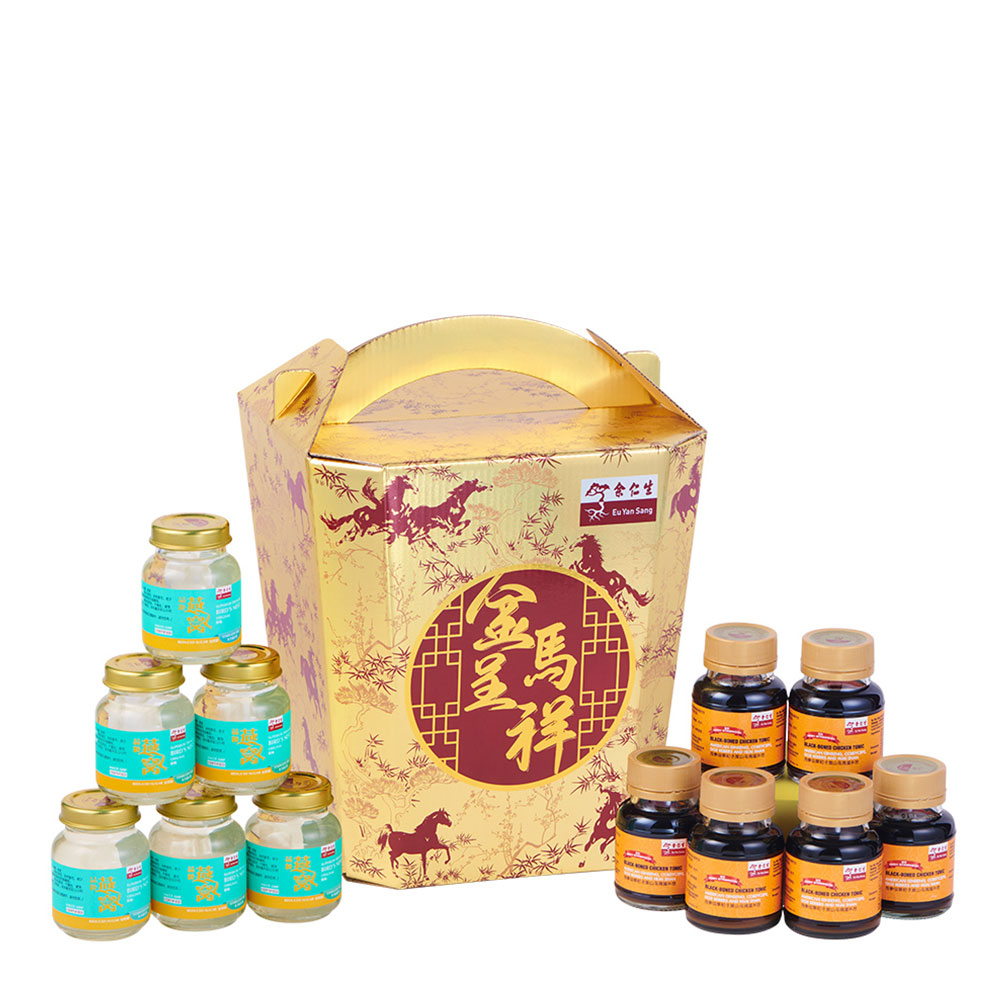 Bucket of Gold Black Boned Chicken Tonic & Bottled Bird's Nest Gift Set