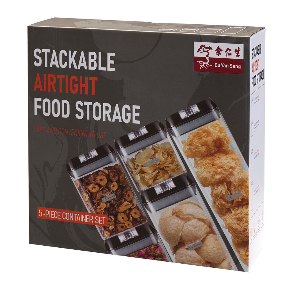 Stackable Airtight Food Storage (Black)