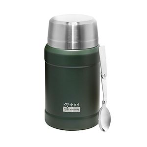 Thermal Flask with Spoon (Green)